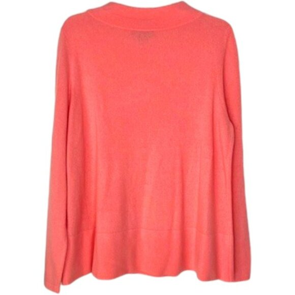 Lord and Taylor 100% Cashmere Long Sleeved Sweater - Coral - XL - Picture 4 of 8